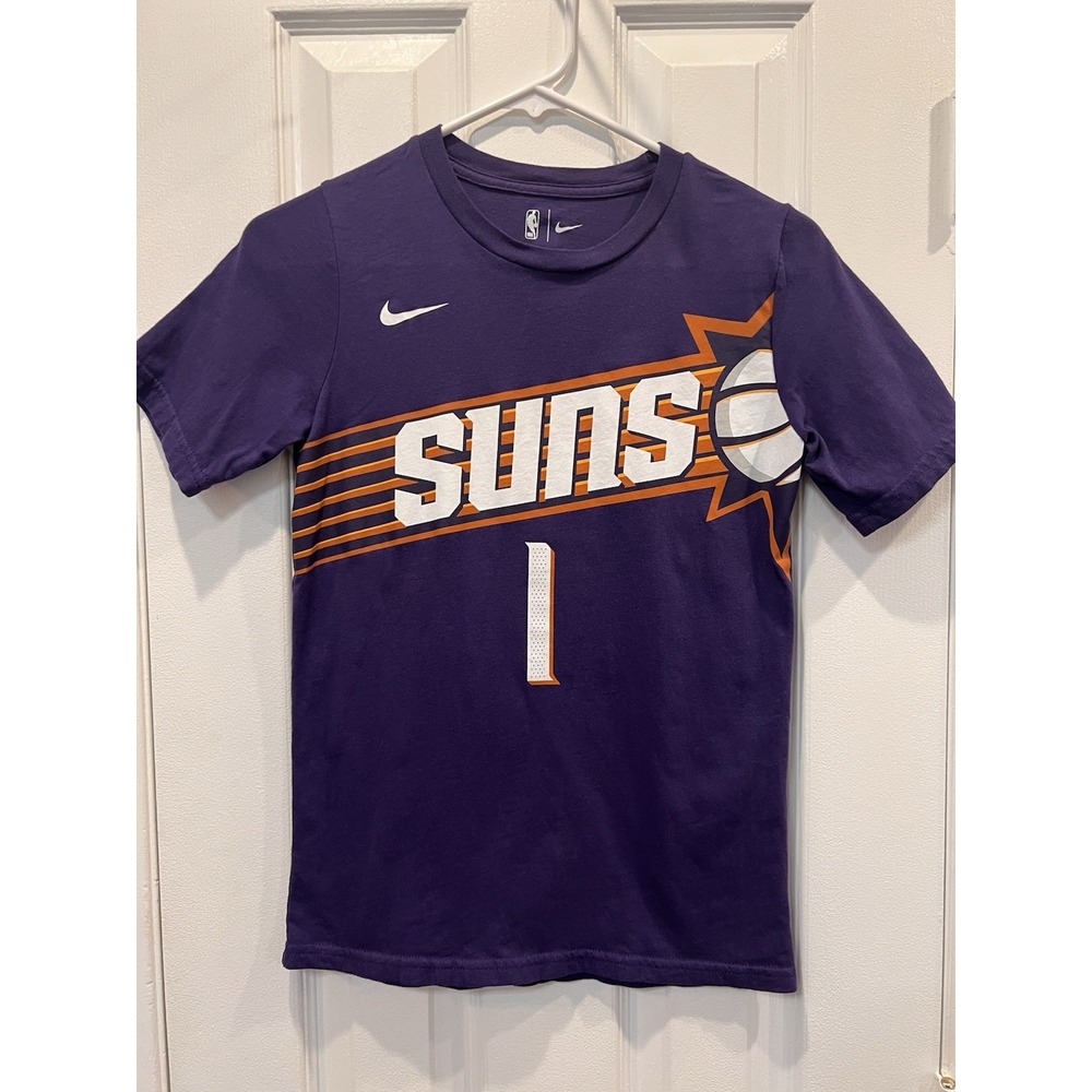 Nike Phoenix Suns Devin Booker Shirt Boys Youth Medium M 10 12 Purple Basketball